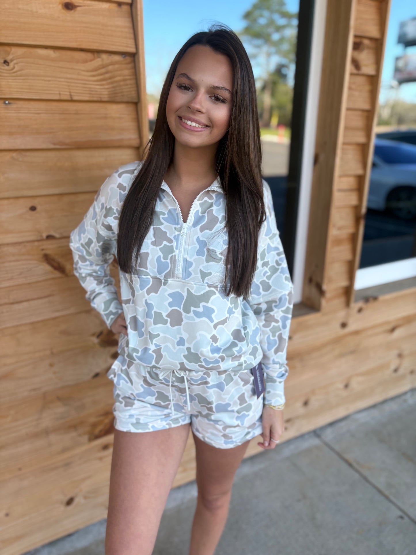 Local Girl Velvet Fleece Quarter-Zip - FC Saltwater