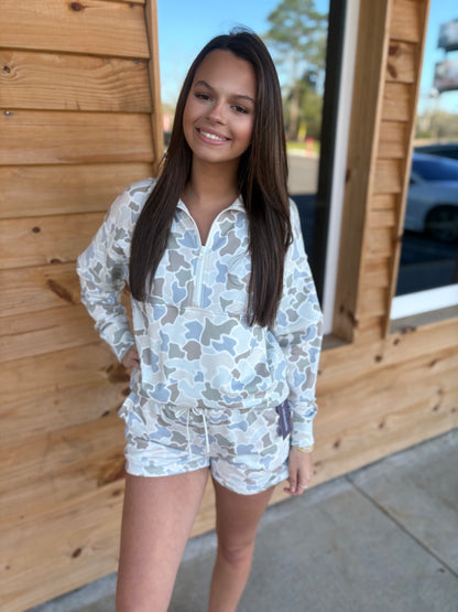 Local Girl Velvet Fleece Quarter-Zip - FC Saltwater