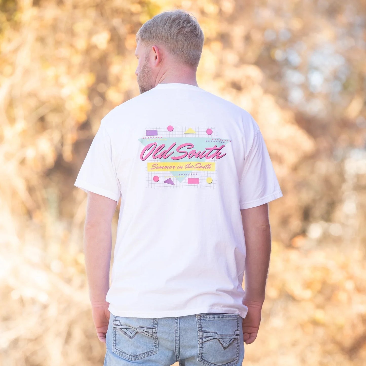 Old South Retro Logo - SS - White