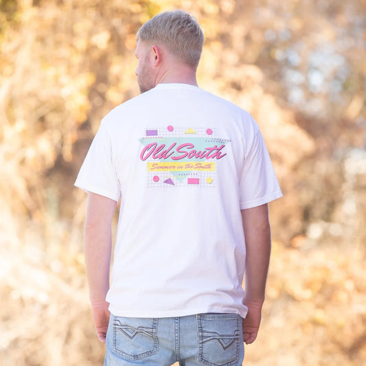 Old South Retro Logo - SS - White