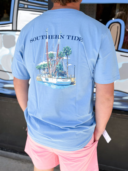 M SS SJ Shrimp Boat Tee: Ocean Channel - 1756