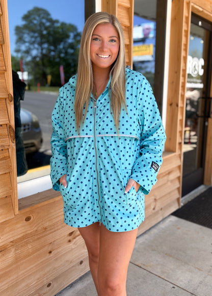 Lulu Mac Raincoat Polka Dot Blue/Navy