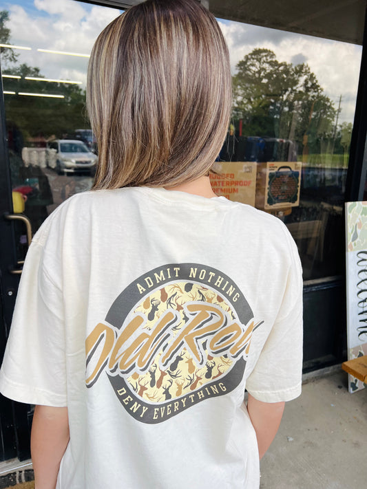 Old Row Deer Camo Circle Logo Pocket Tee