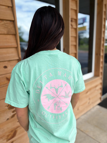 Delta Marsh Outfitters - Original Logo - Mint/Pink