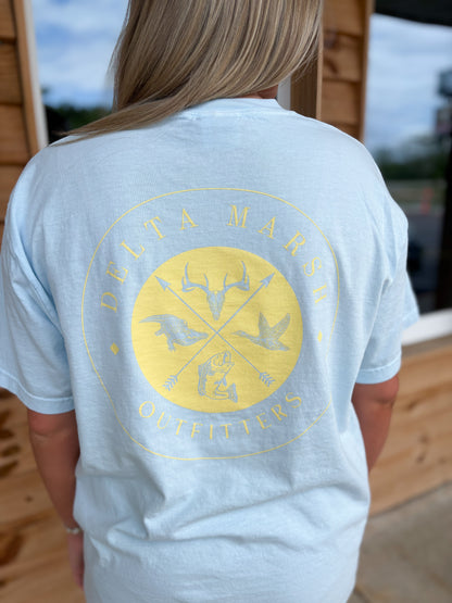Delta Marsh Outfitters - Original Logo - Chambray/Yellow