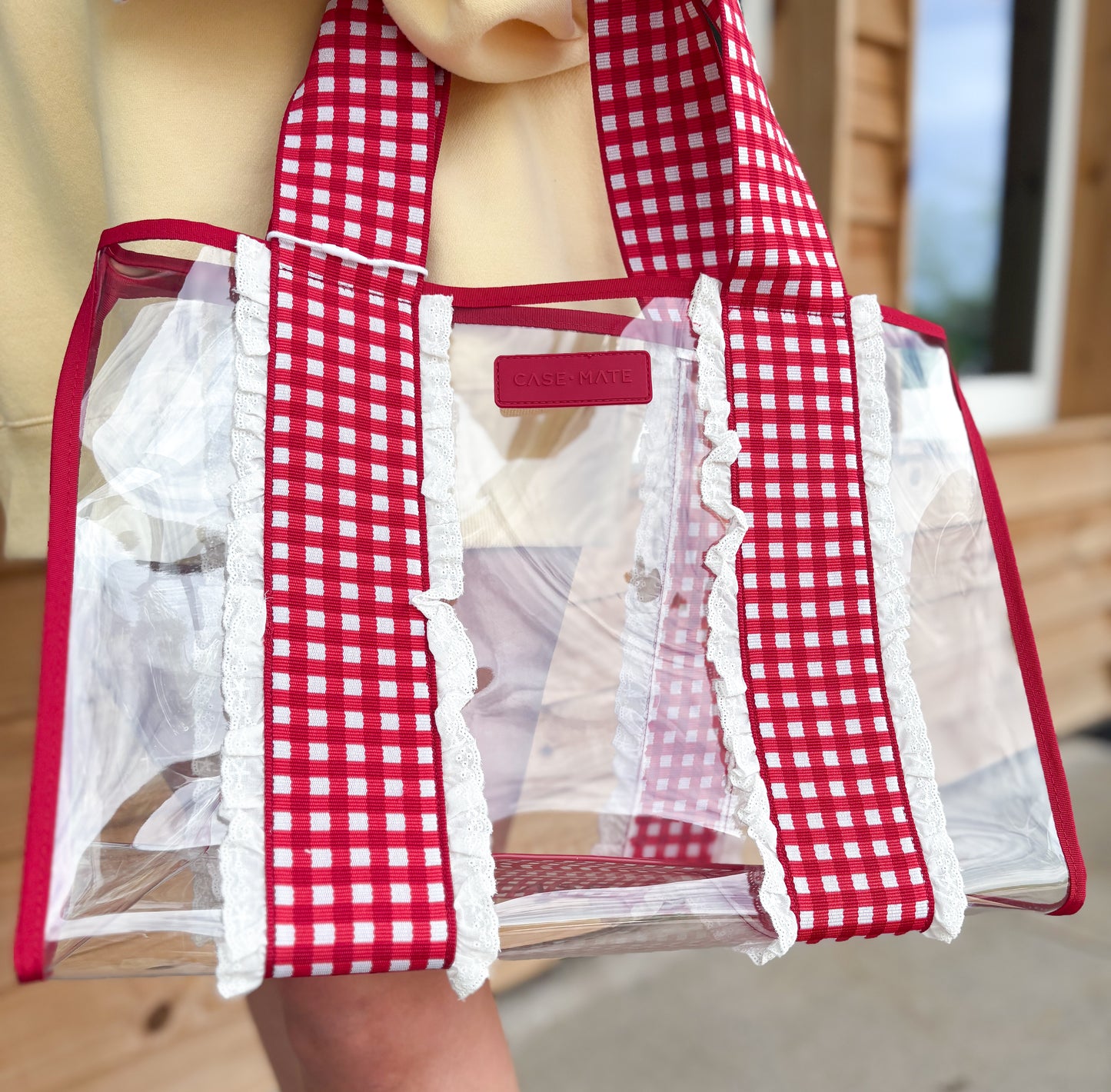 Case-Mate Cherry Gingham Jelly Tote Bag