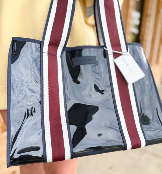 Case-Mate Navy Rugby Stripe Jelly Tote Bag