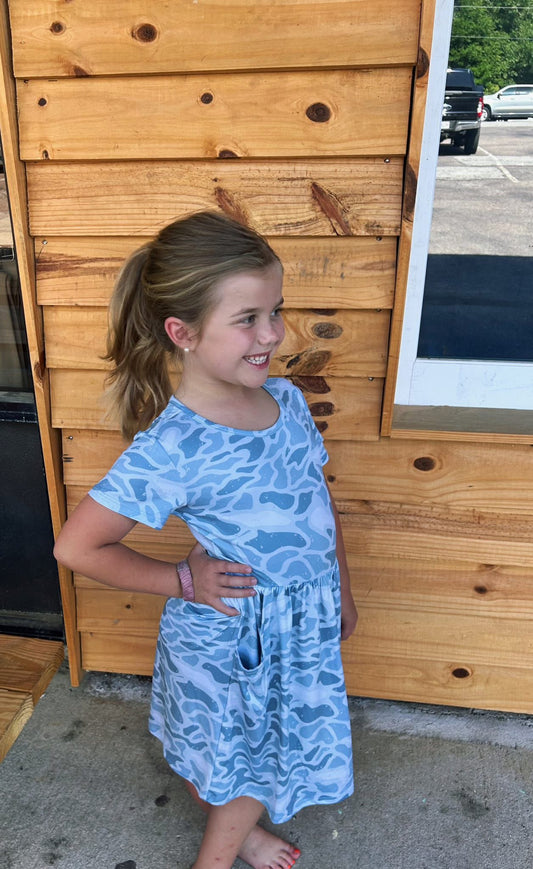 Burlebo - Girls Dress - Seaside Camo
