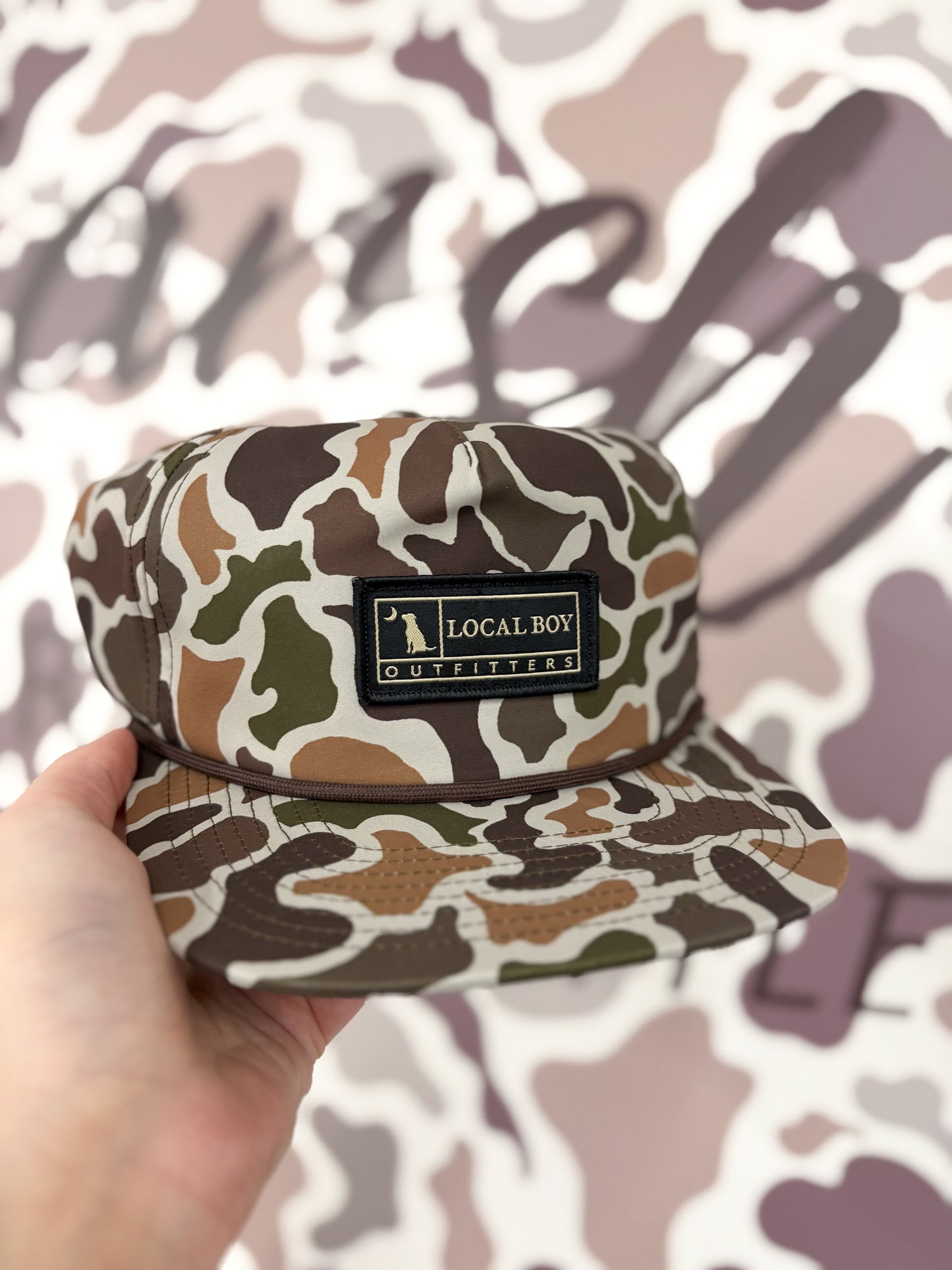 Local Boy Outfitters Woven Label LP Rope Hat- Localflage Vintage