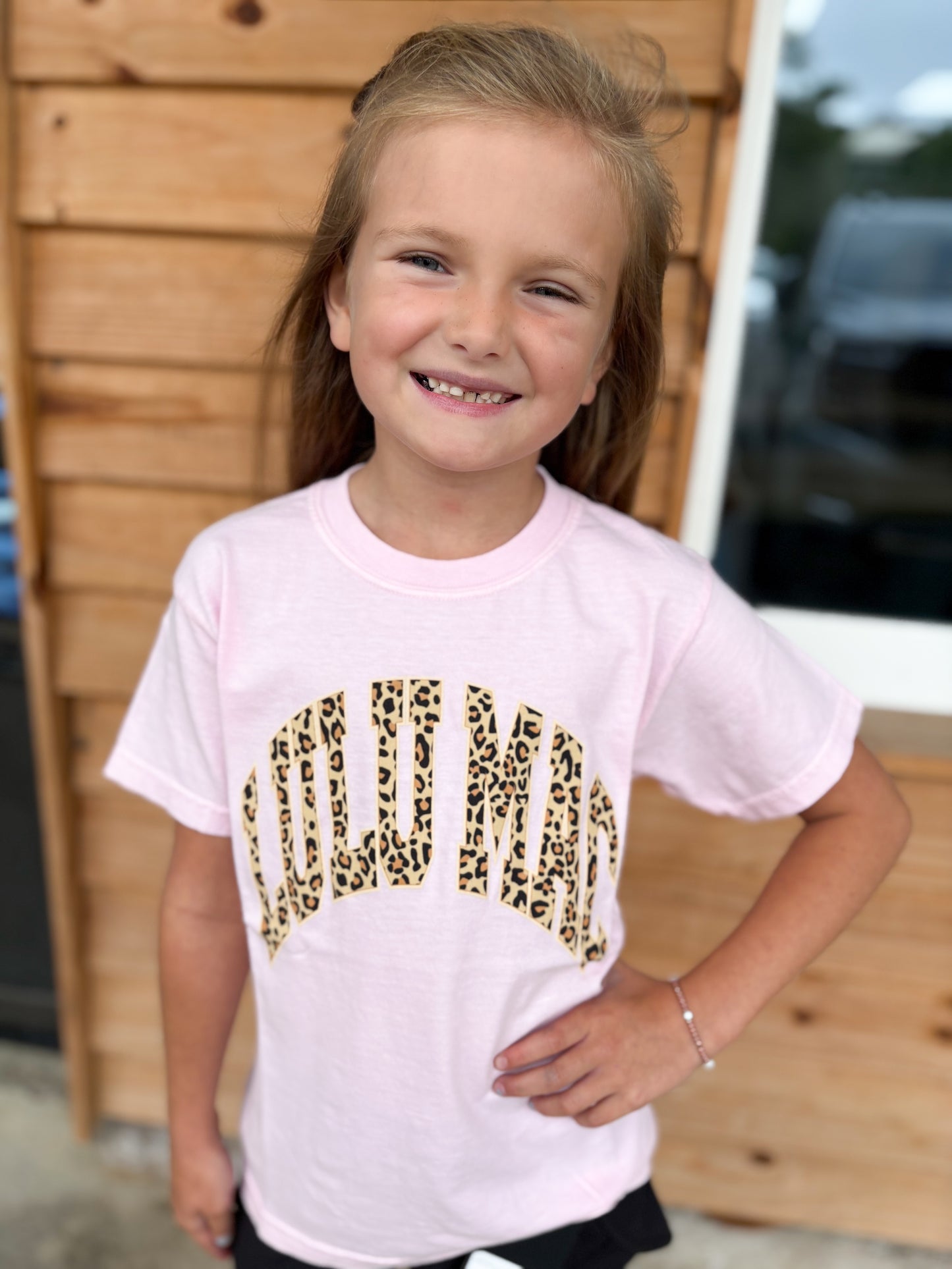 Youth Lulu Mac Leopard Blossom Comfort Colors T-Shirt