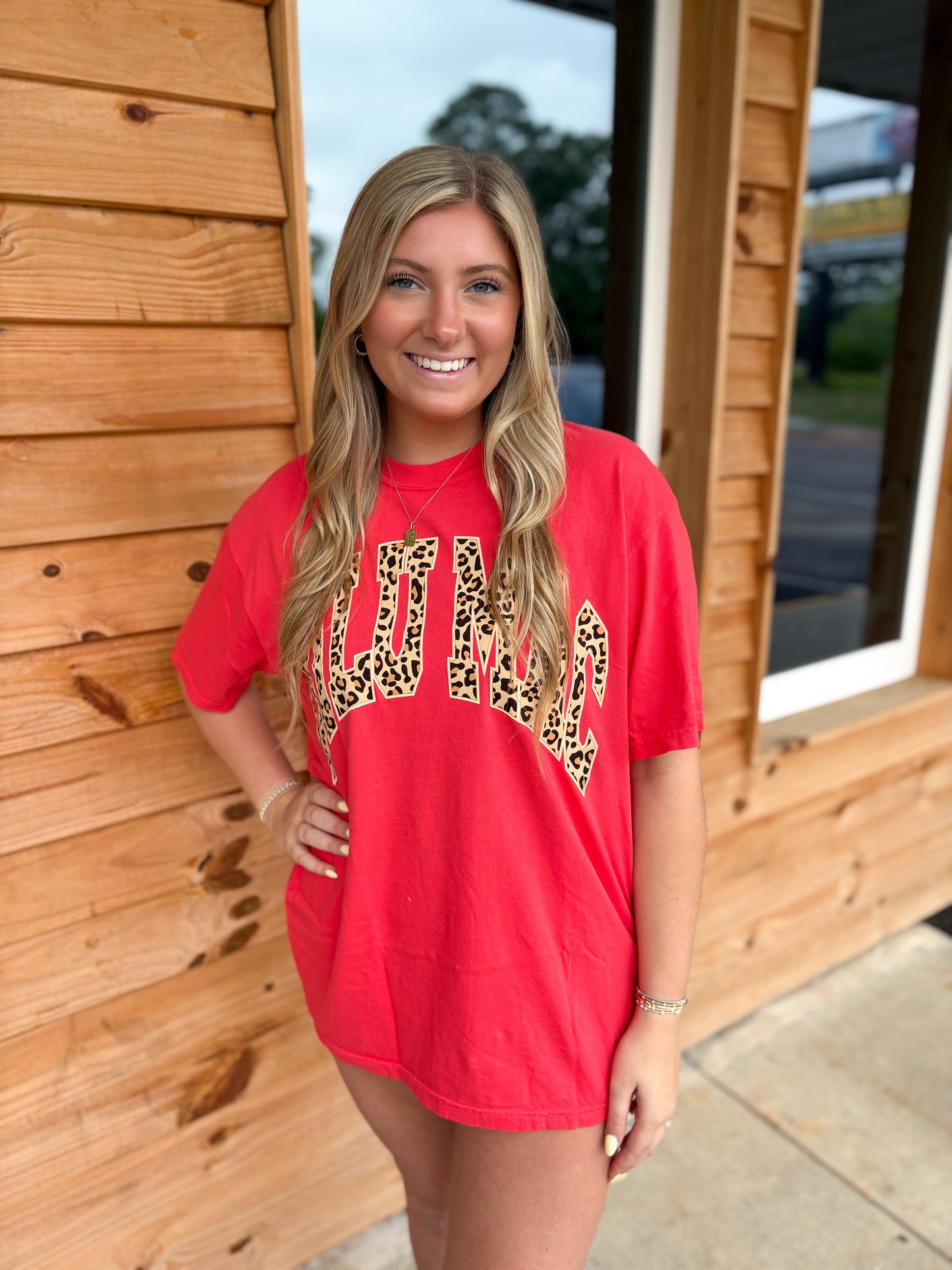 LULU MAC Leopard Adult Paprika Comfort Colors T-Shirt