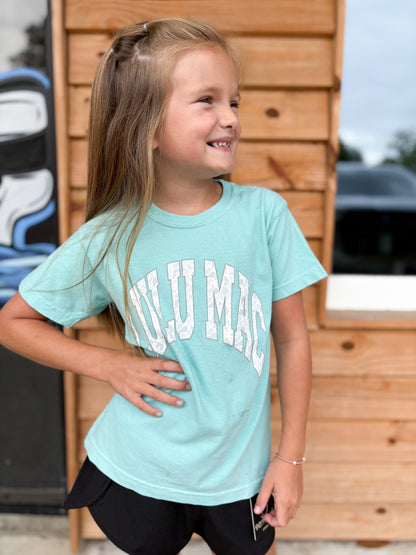 Lulu Mac Camo Chalky Mint Youth Comfort Colors Tee