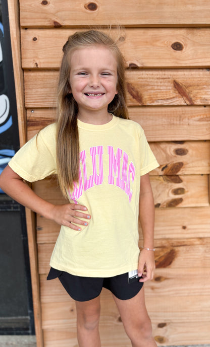 Lulu Mac Stripe Butter Youth Comfort Colors Tee
