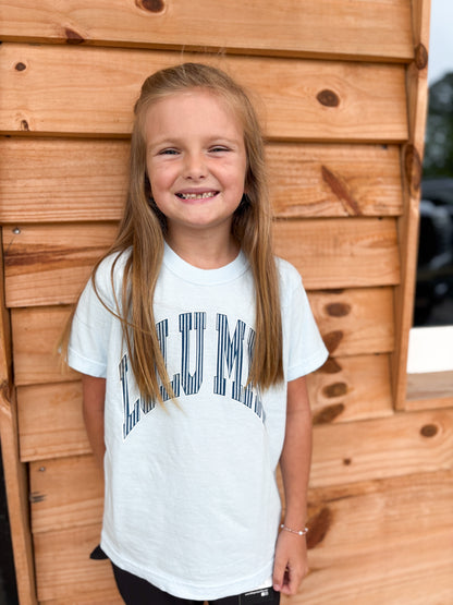 Lulu Mac Stripe Chambray Youth Comfort Colors Tee