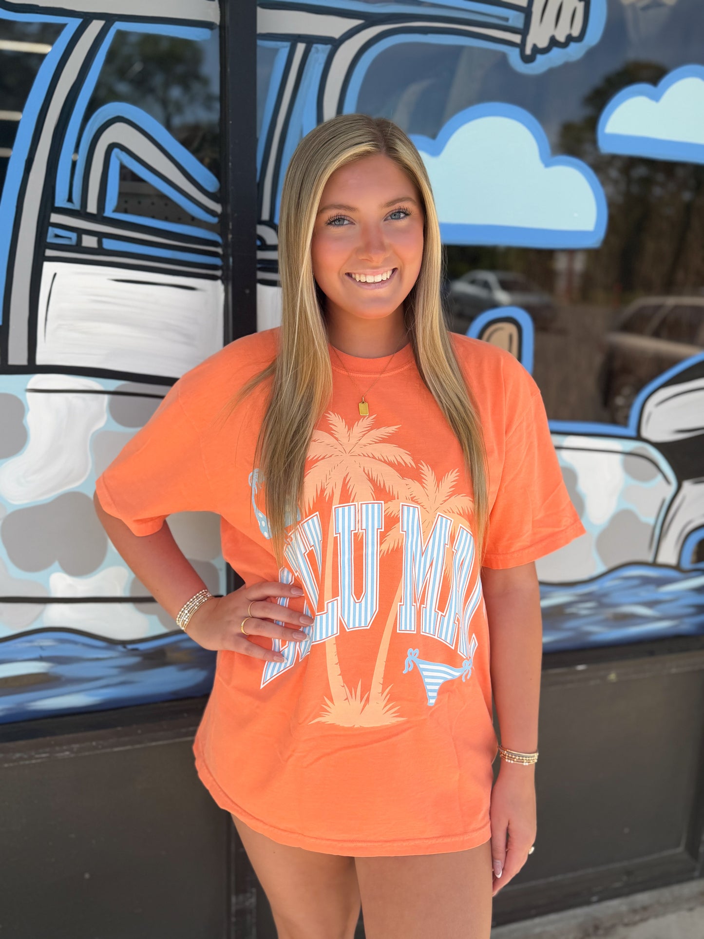 Lulu Mac Bikini Adult Melon Comfort Colors Tee