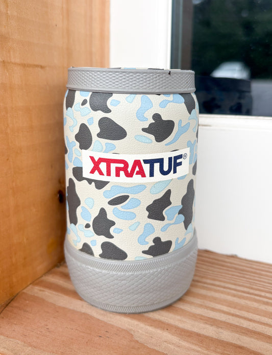 Xtratuf Slim Can Coozie - Cloud Blue Camo