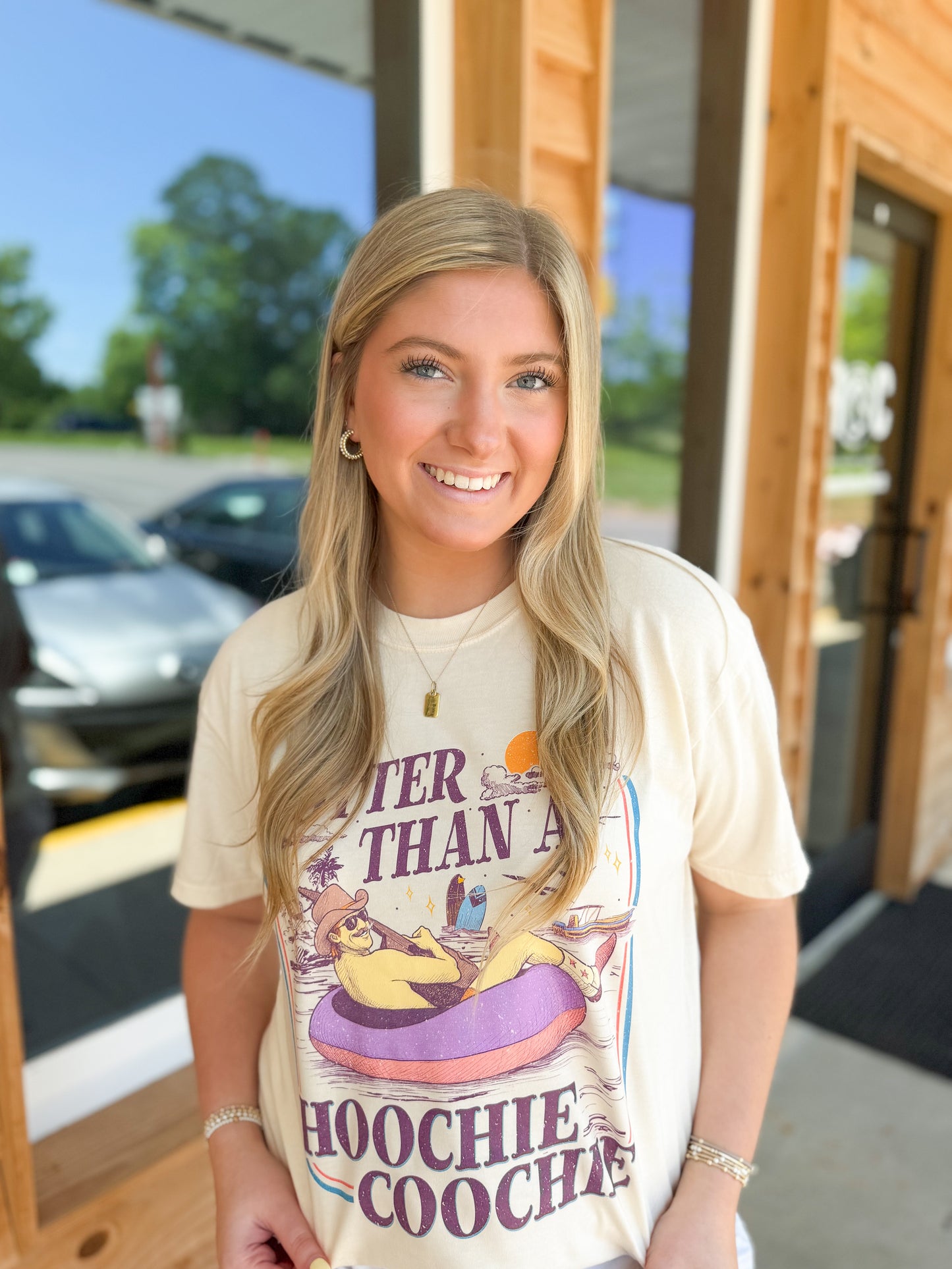 Hotter Than A Hoochie Graphic Tee on Ivory