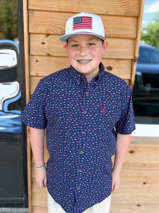Local Boy Lowcountry Button Down - Land Of The Free