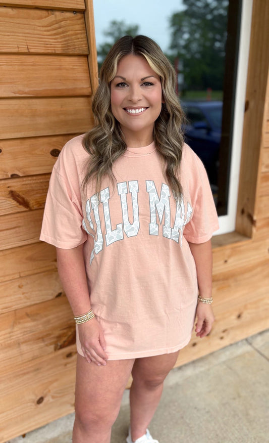 Lulu Mac Camo Adult Peachy Comfort Colors T-Shirt