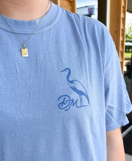 Dirty Marsh Beer Label Tee | Washed Denim