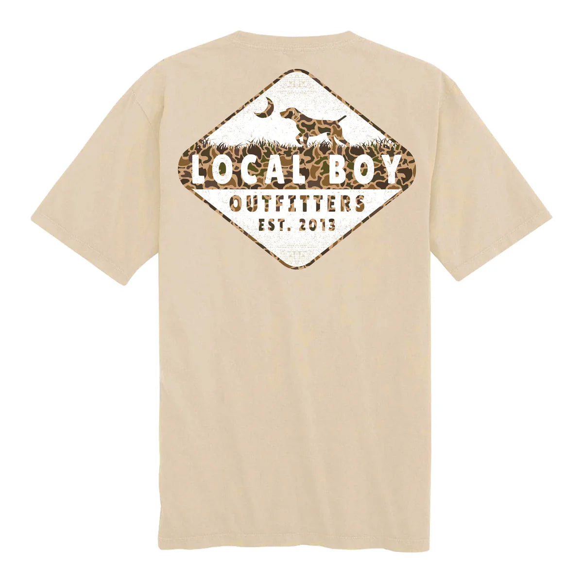 Local Boy Local Dog Old School SS Tee -  Latte