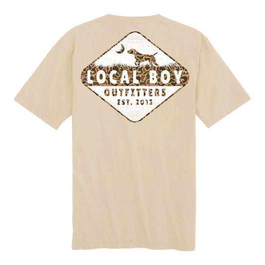 Local Boy Local Dog Old School SS Tee -  Latte