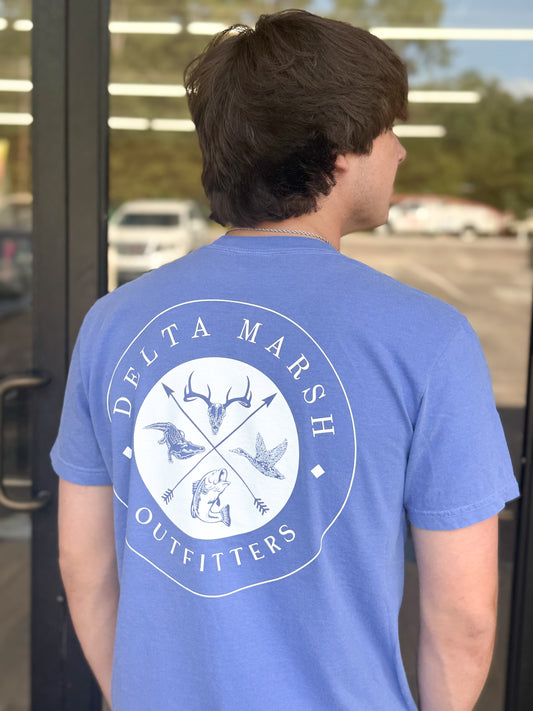 Delta Marsh Outfitters - Original Logo - Royal/White