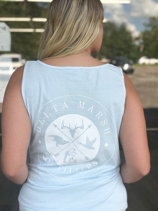 Delta Marsh Comfort Colors Original Logo - Chambray