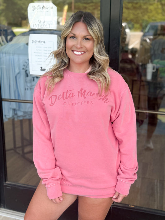 Pink Delta Marsh Outfitters Oversized Sweatshirt