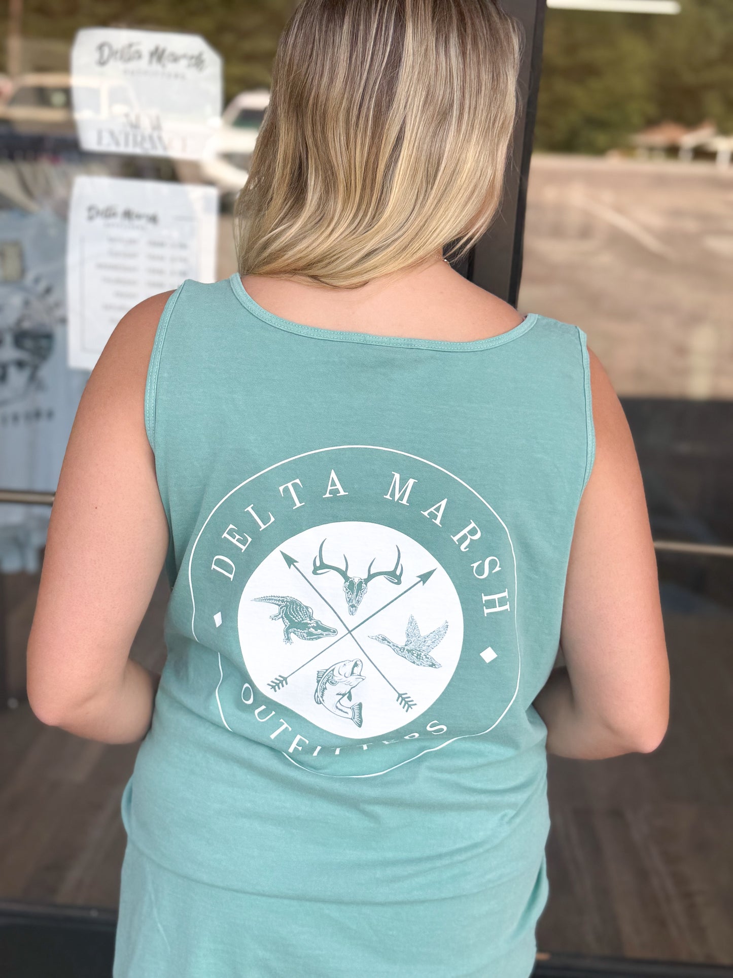 Delta Marsh Comfort Colors Original Logo - Seafoam