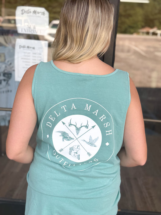 Delta Marsh Comfort Colors Original Logo - Seafoam