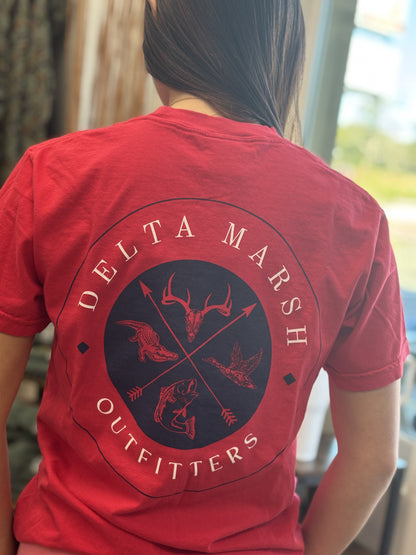 Delta Marsh Outfitters OG Logo - Red/Navy/White - Collegiate South AL