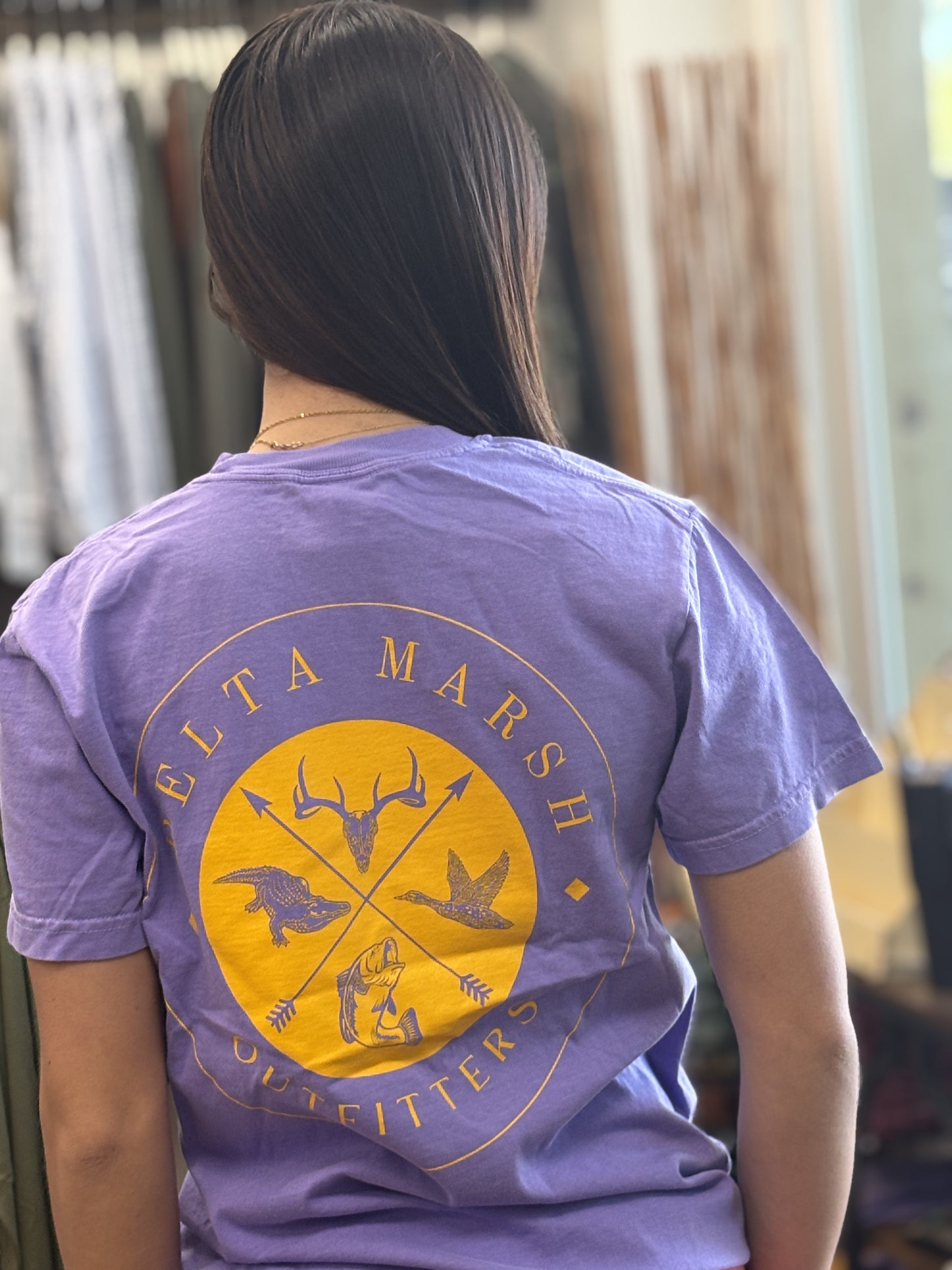 Delta Marsh Outfitters OG Logo - Violet/Gold - Collegiate - LSU