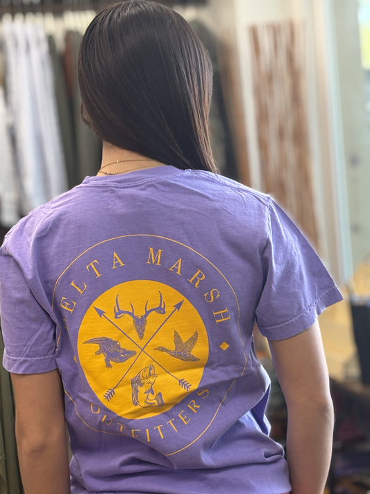 Delta Marsh Outfitters OG Logo - Violet/Gold - Collegiate - LSU