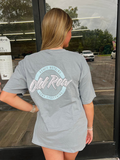 Old Row Original Circle Logo - Grey/Baby Blue