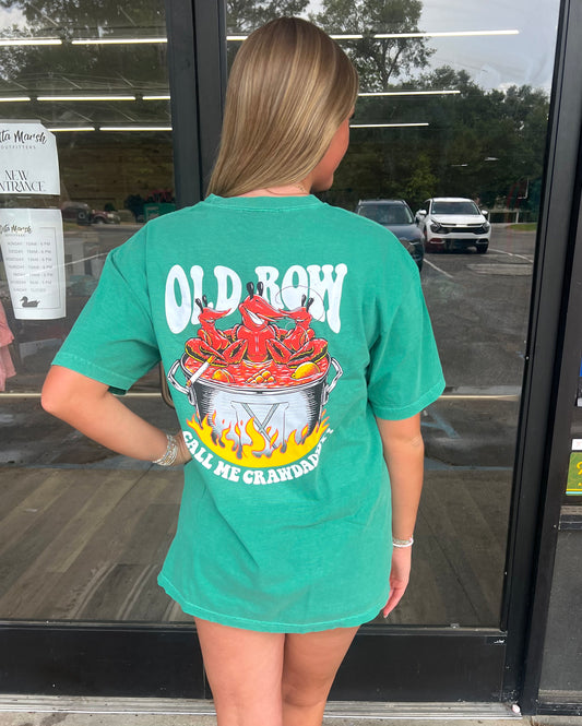 Old Row Crawdaddy Short Sleeve Pocket Tee - Island Green