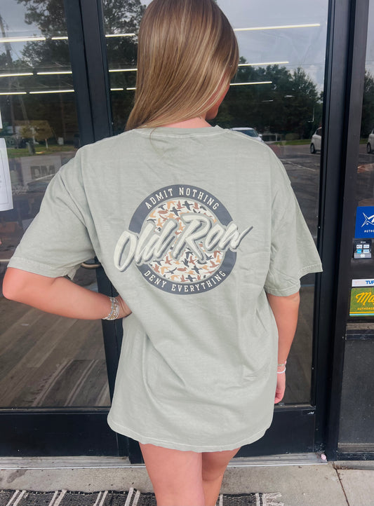 Old Row Duck Camo Circle Logo Pocket Tee - Sandstone
