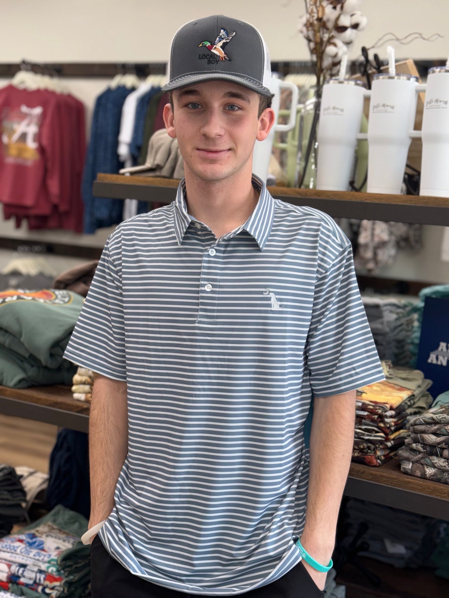 Local Boy Outfitters Edisto Polo - Slate Blue