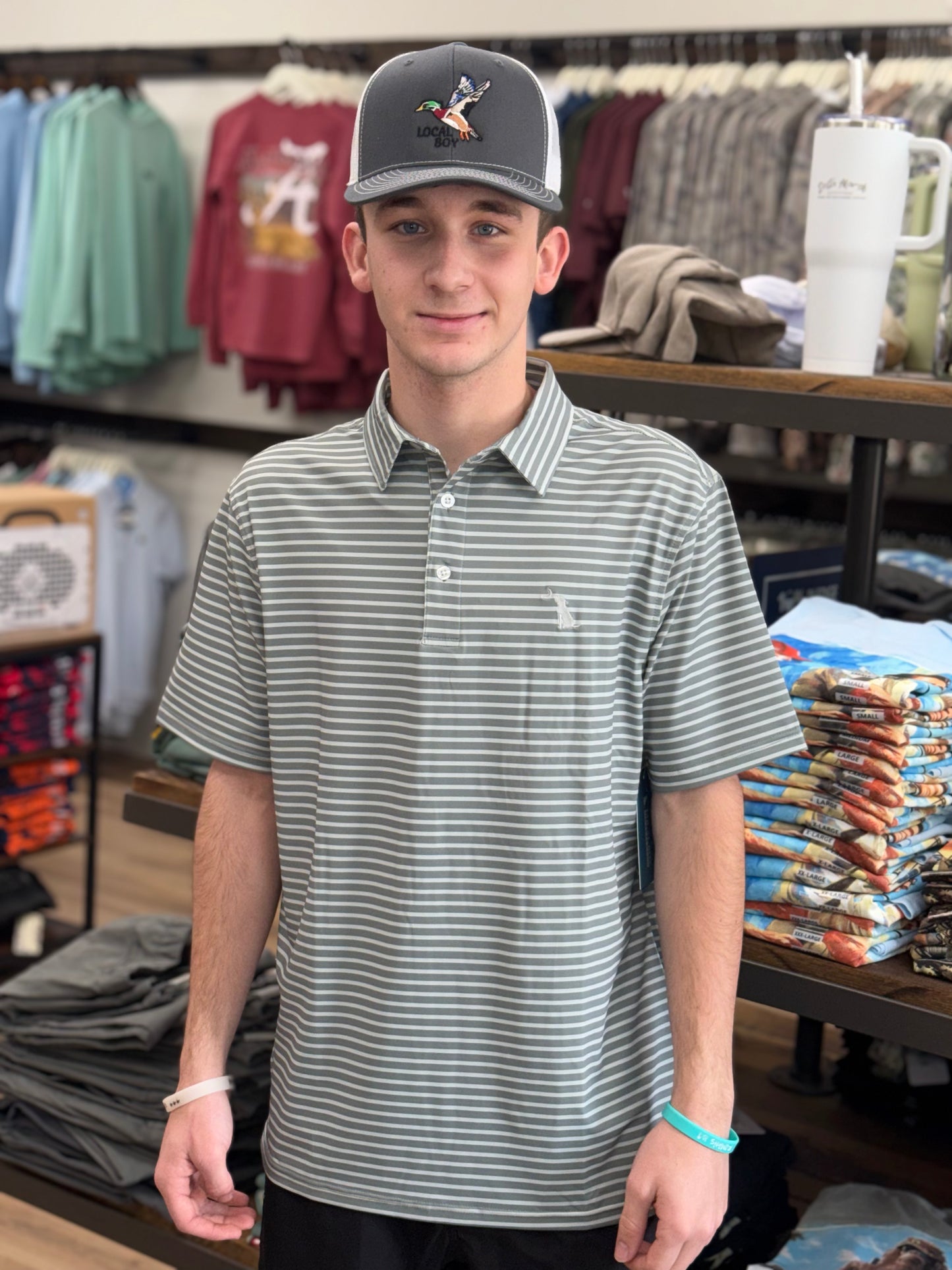 Local Boy Outfitters Edisto Polo - Green