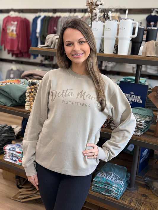 Cement Delta Marsh Outfitters Oversized Sweatshirt