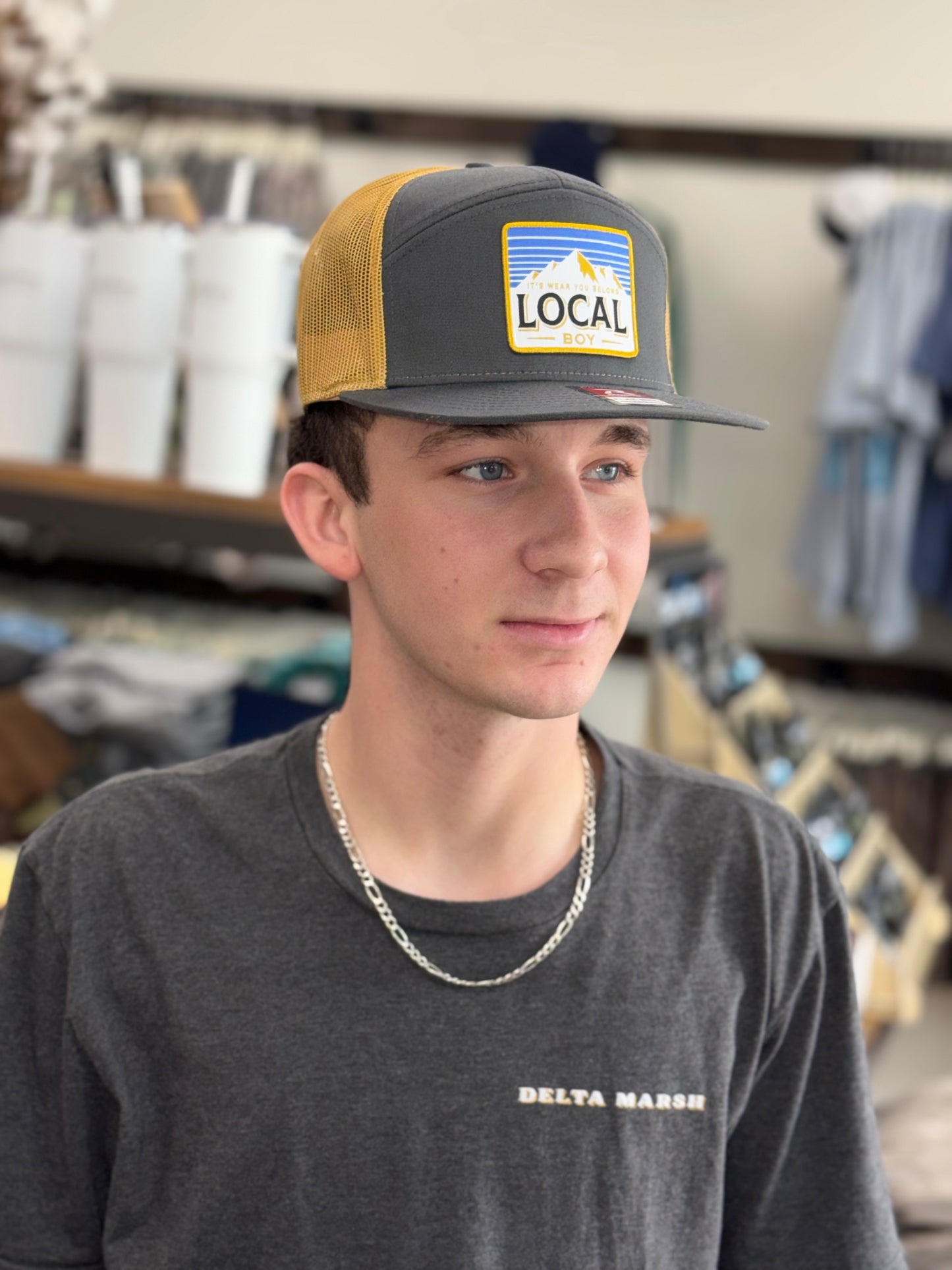 Local Boy Outfitters Beer Label Trucker Hat