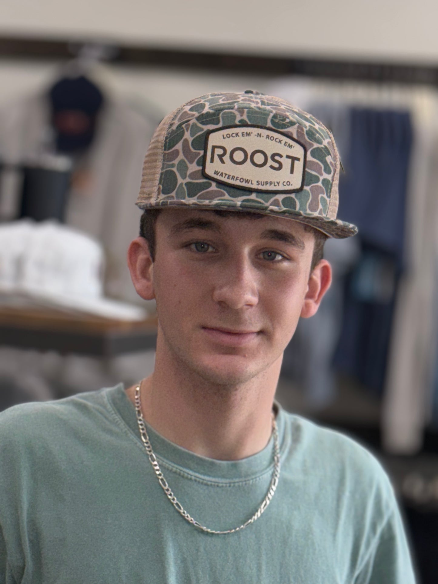 ROOST -7 PANEL OLD SCHOOL CAMO LOCK EM N ROCK EM - Woven Patch