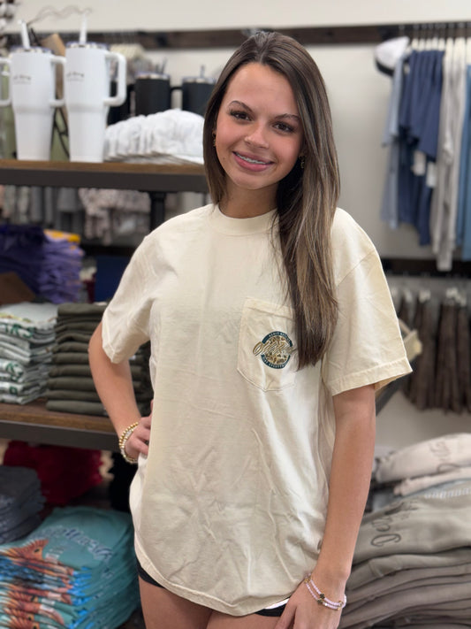 Old Row 80s Camo Circle Pocket Tee - Ivory
