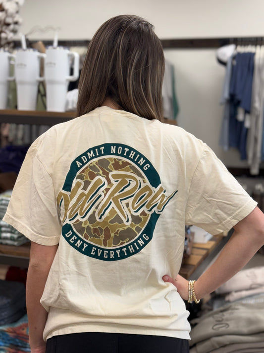 Old Row 80s Camo Circle Pocket Tee - Ivory