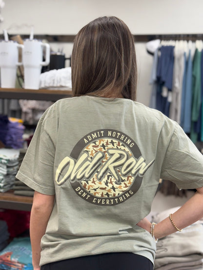Old Row Duck Camo Circle Logo Pocket Tee - Sandstone