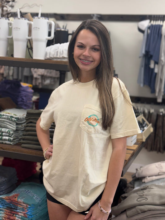 Old Row - Circle Logo Pocket Tee - Ivory
