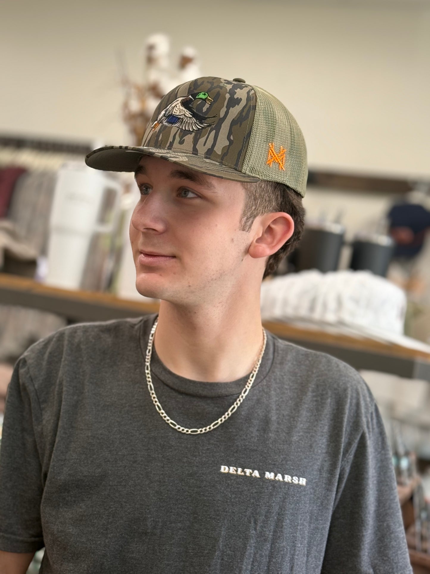 MHC Mallard Trucker Hat: 112 Bottomland/Loden