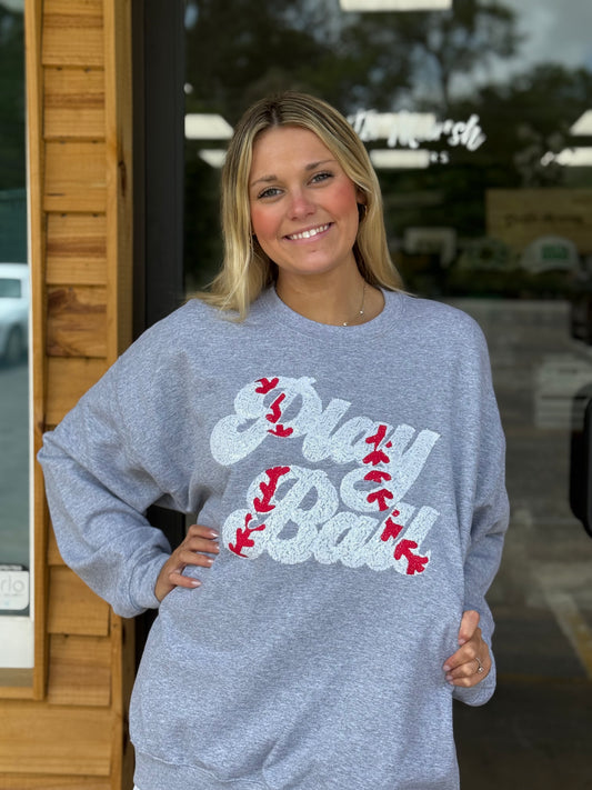 Play ball Baseball sweatshirt: Gray
