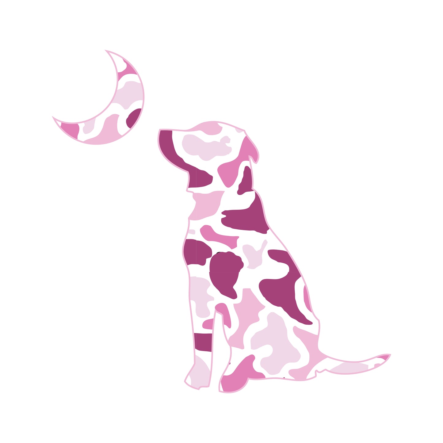 Local Girl Dog & Moon Decal