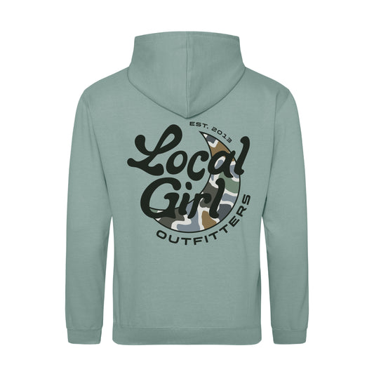 Youth Local Girl BWH - Bluff Groovy Moon Hoodie - Dusty Green